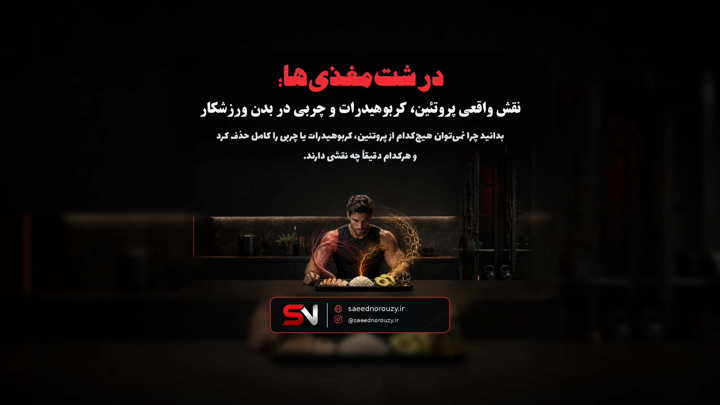 بشقاب غذای متعادل شامل منبع پروتئین، برنج قهوهای و سبزیجات کنار روغن زیتون